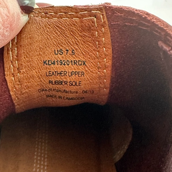 Kodiak Distressed Red Leather Round Toe Comfortable Chelsea Boots Sz 7.5M - Picture 7 of 8